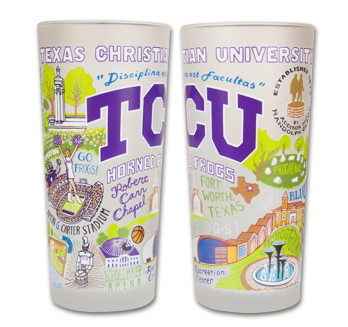 Texas Christian University (TCU) Drinking Glass Set