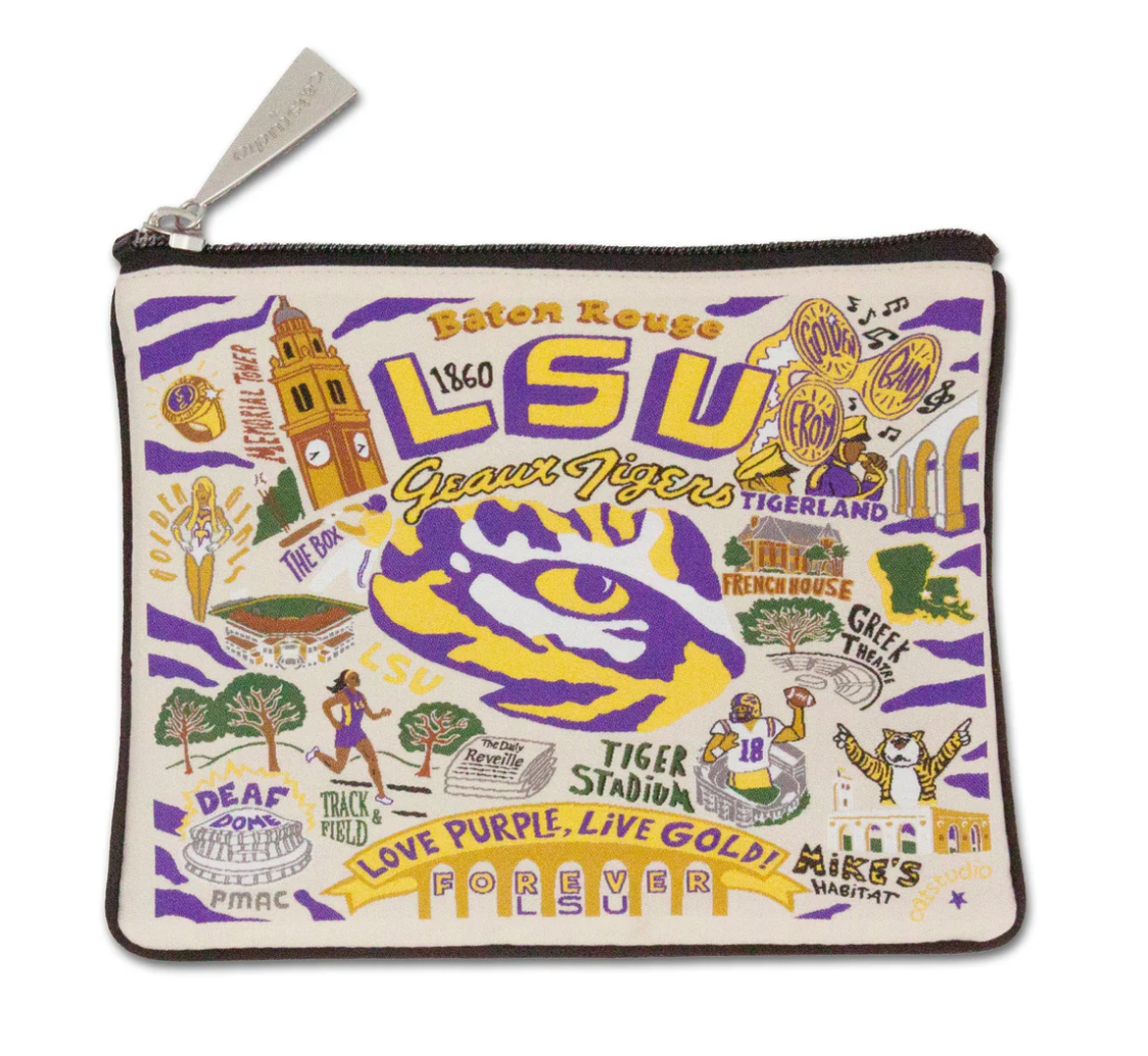 Louisiana State University (LSU) Zip Pouch
