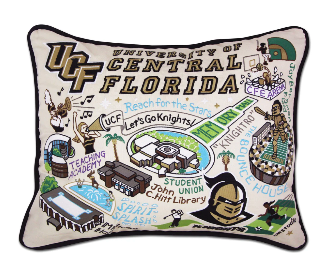 University of Central Florida Embroidered Pillow
