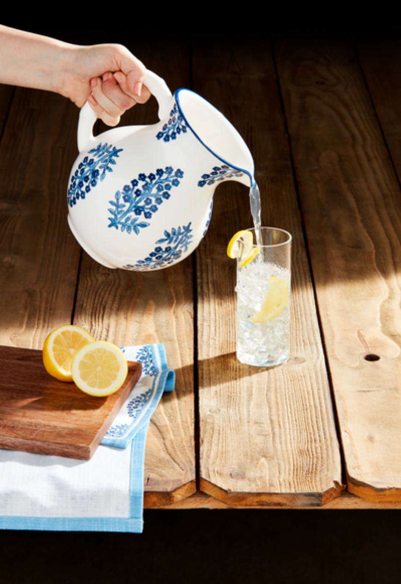 Block Print Pitcher