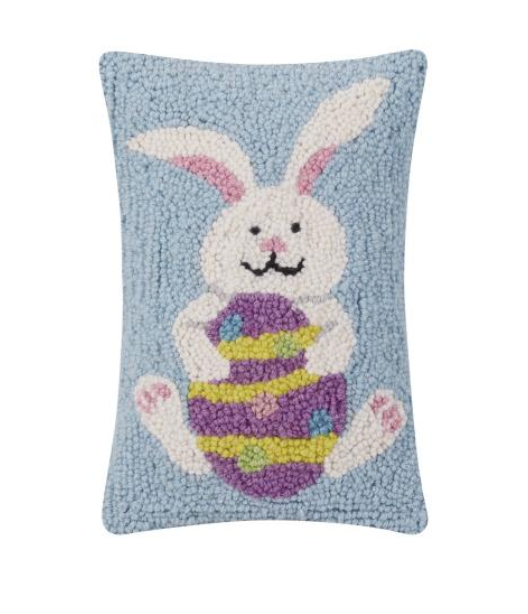 Easter Bunny Egg Hook Pillow - Final Sale