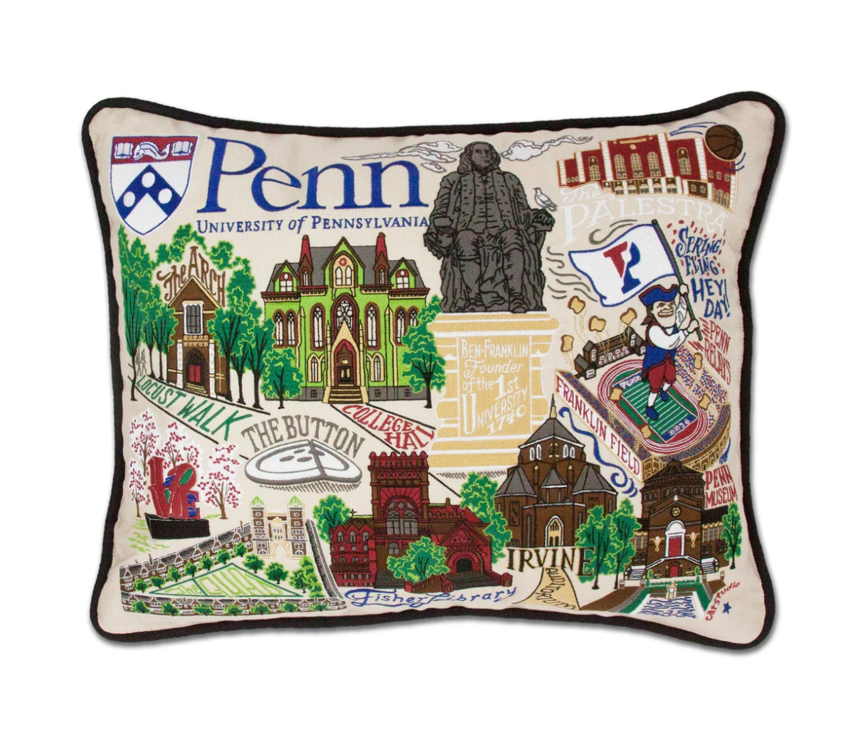 University of Pennsylvania Embroidered Pillow