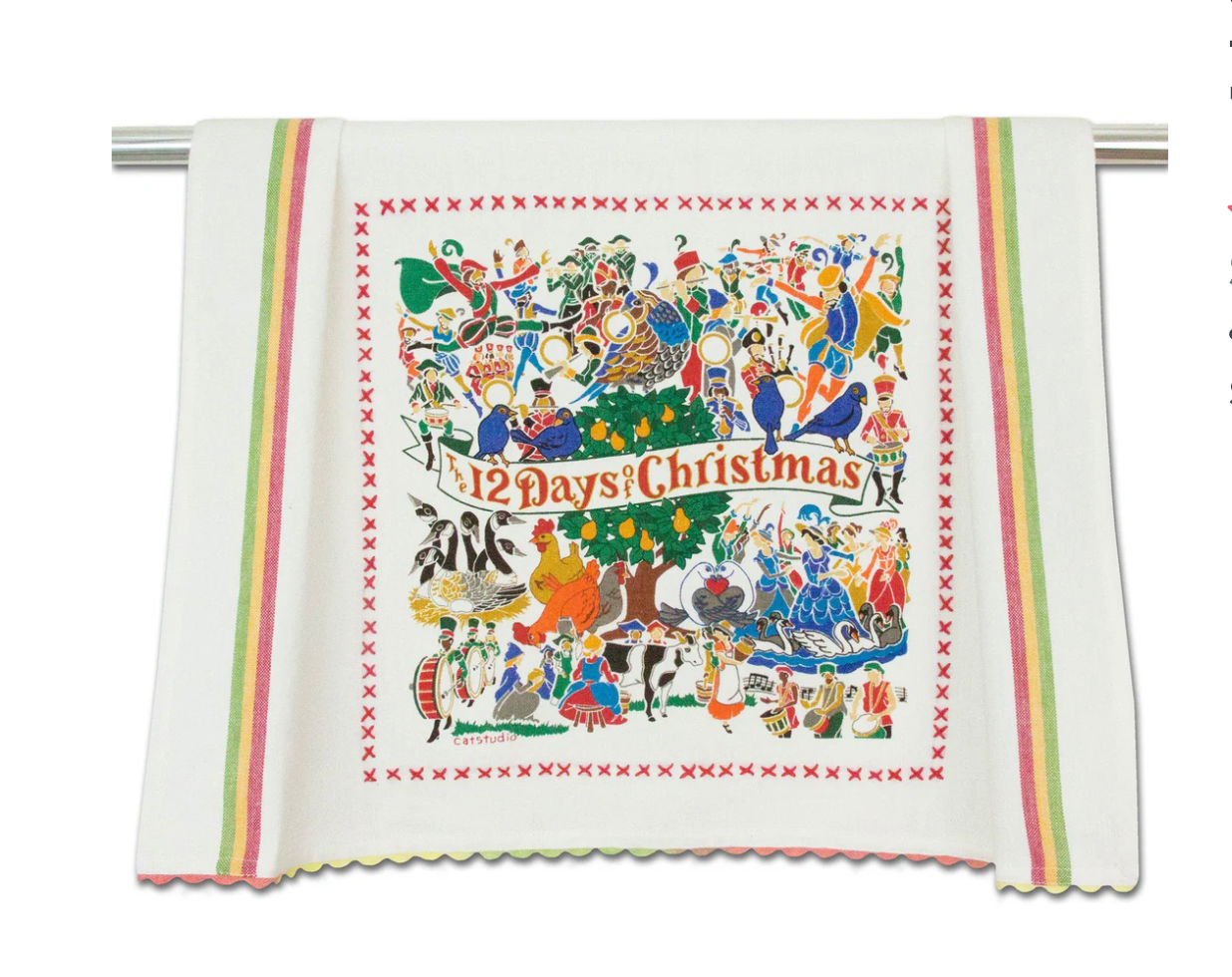 12 Days of Christmas Dish Towel