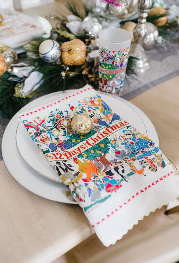 12 Days of Christmas Dish Towel
