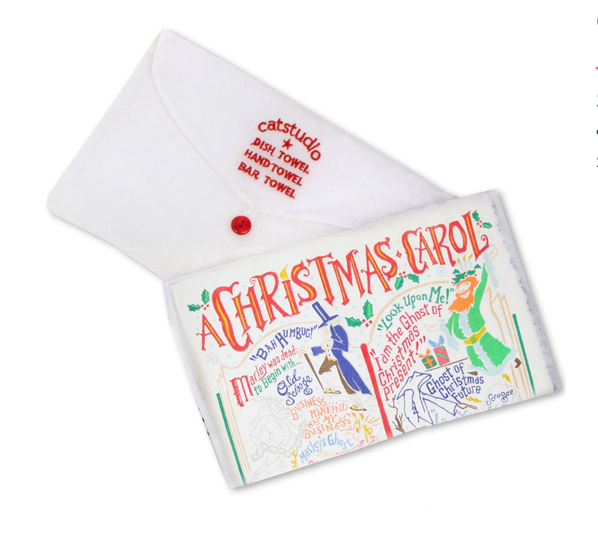 Christmas Carol Dish Towel