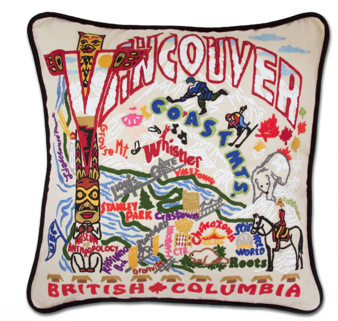 Vancouver Hand-Embroidered Pillow