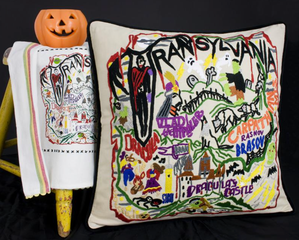 Transylvania Hand-Embroidered Pillow