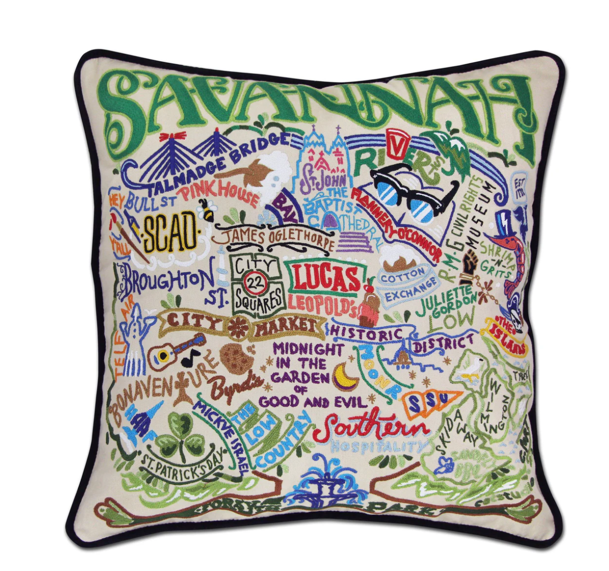 Savannah Hand-Embroidered Pillow