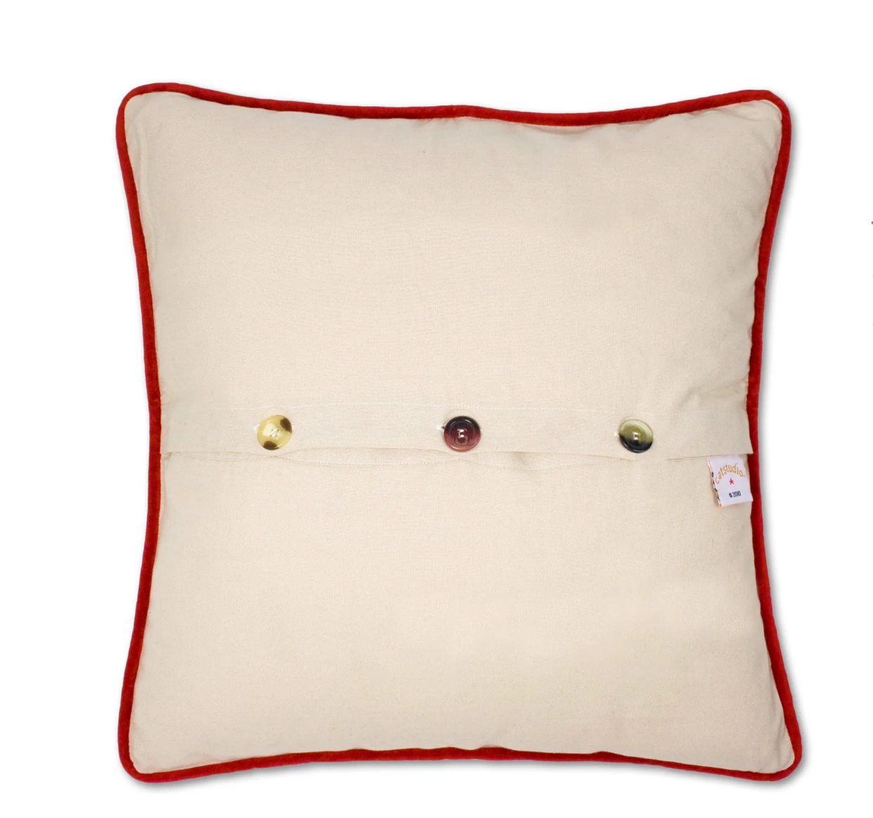 12 Days of Christmas Hand-Embroidered Pillow