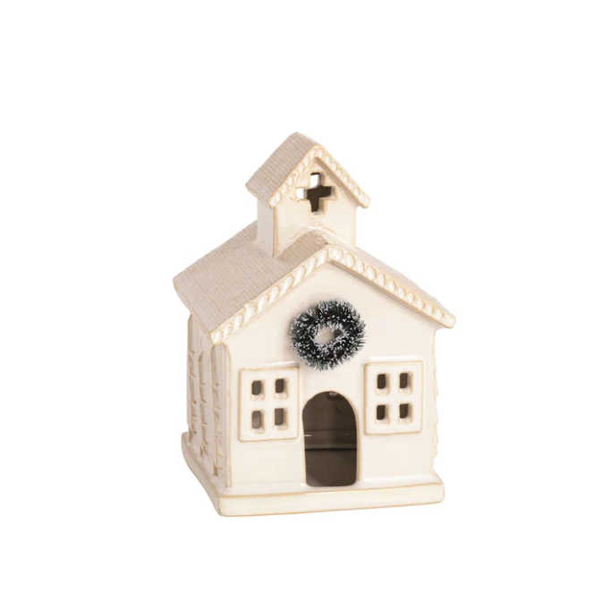 Small Ceramic Church Sitter