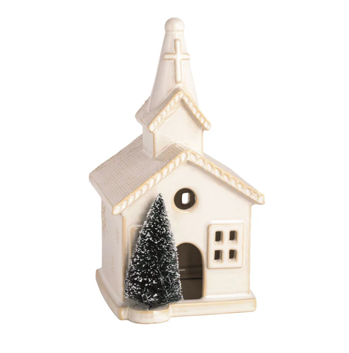 Large Ceramic Church Sitter