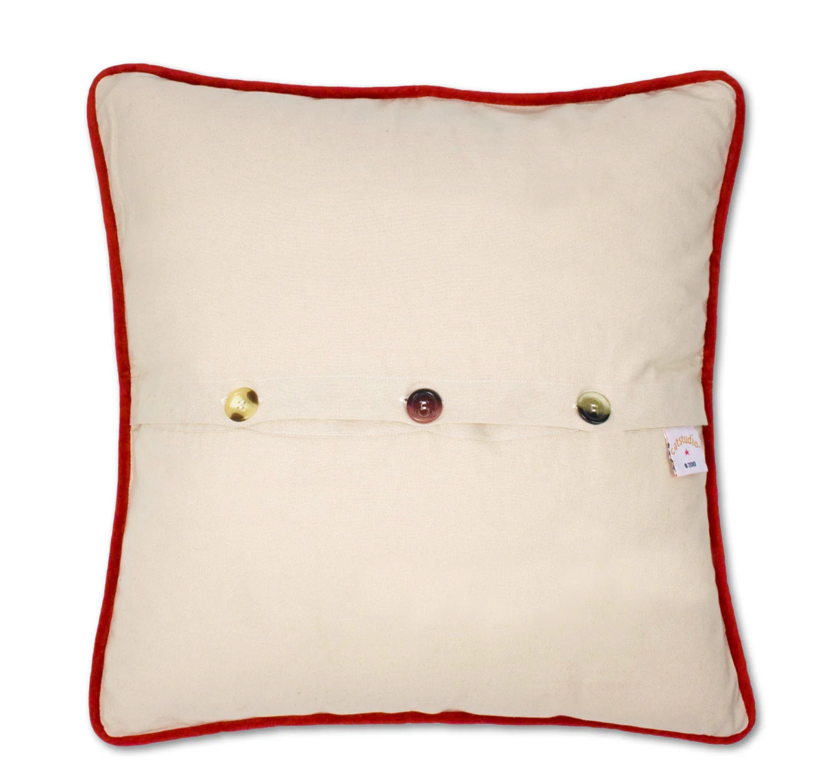 South Pole Hand-Embroidered Pillow