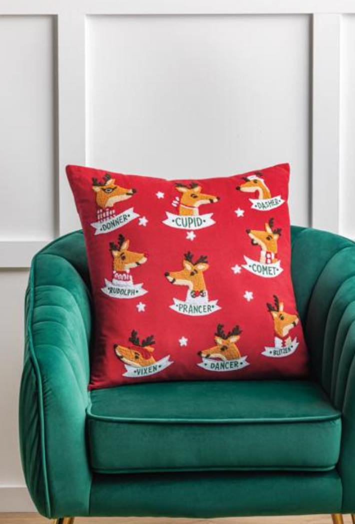 Reindeer Name Pillow