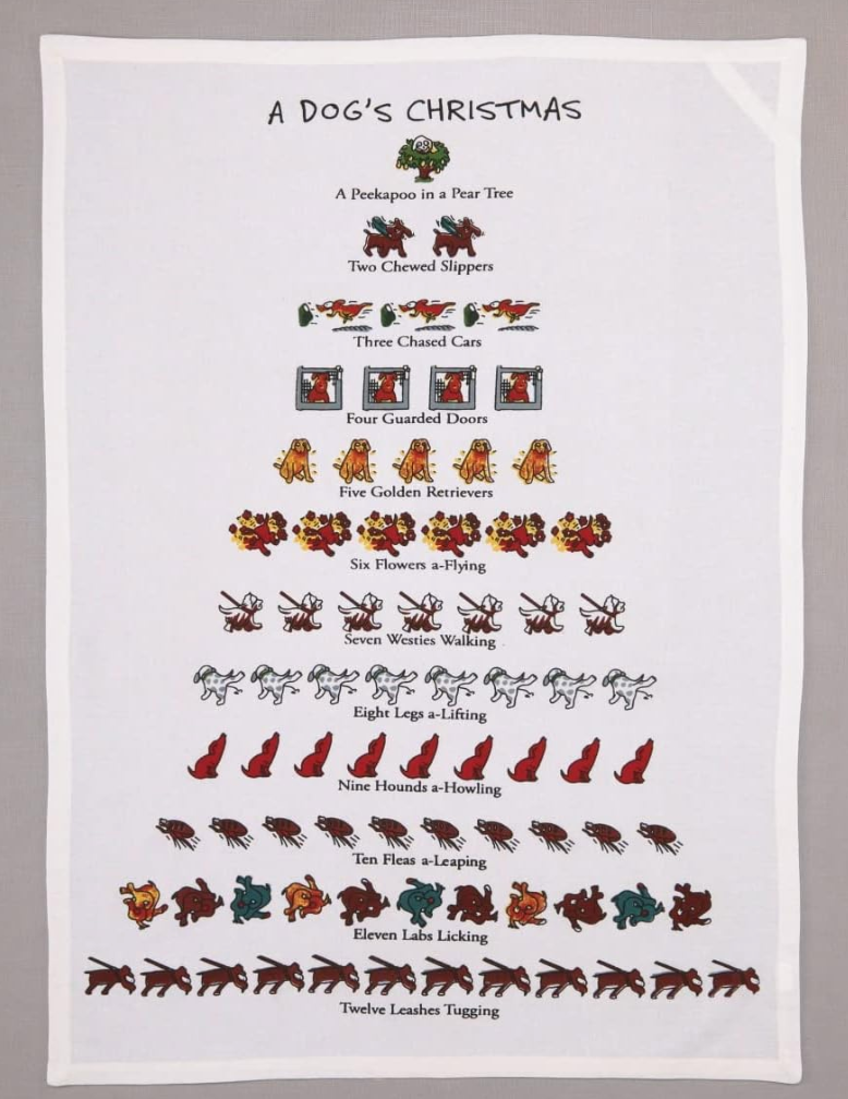A Dog's Christmas Kitchen Towel