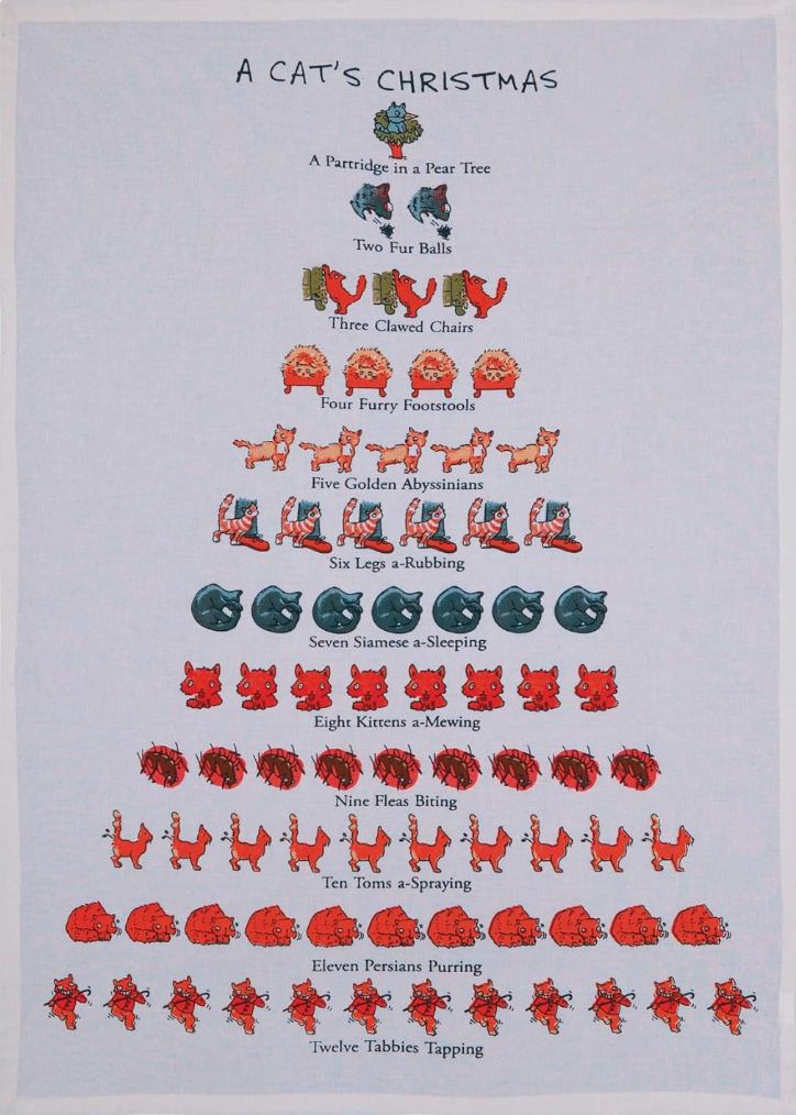 A Cat's Christmas Kitchen Towel