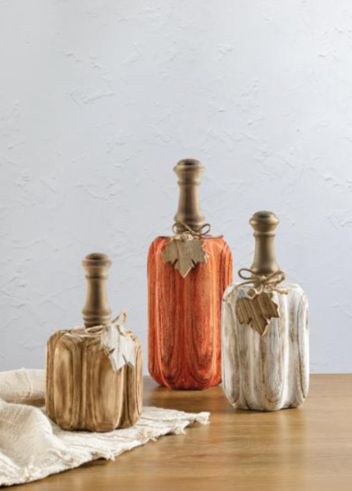Medium Wood Baluster Pumpkin