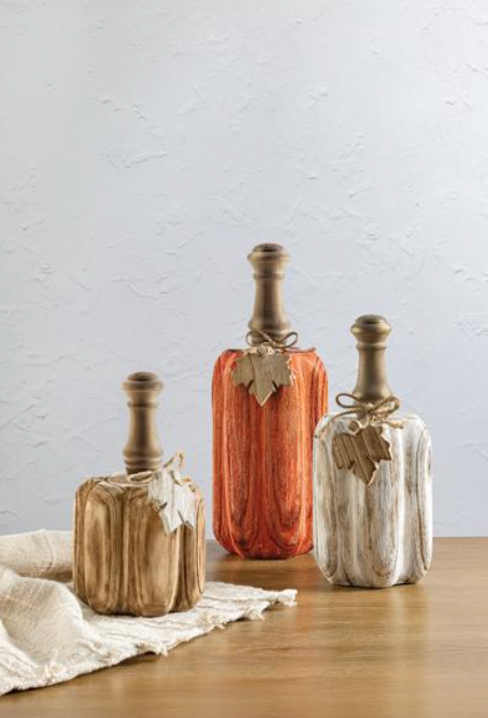 Large Wood Baluster Pumpkin