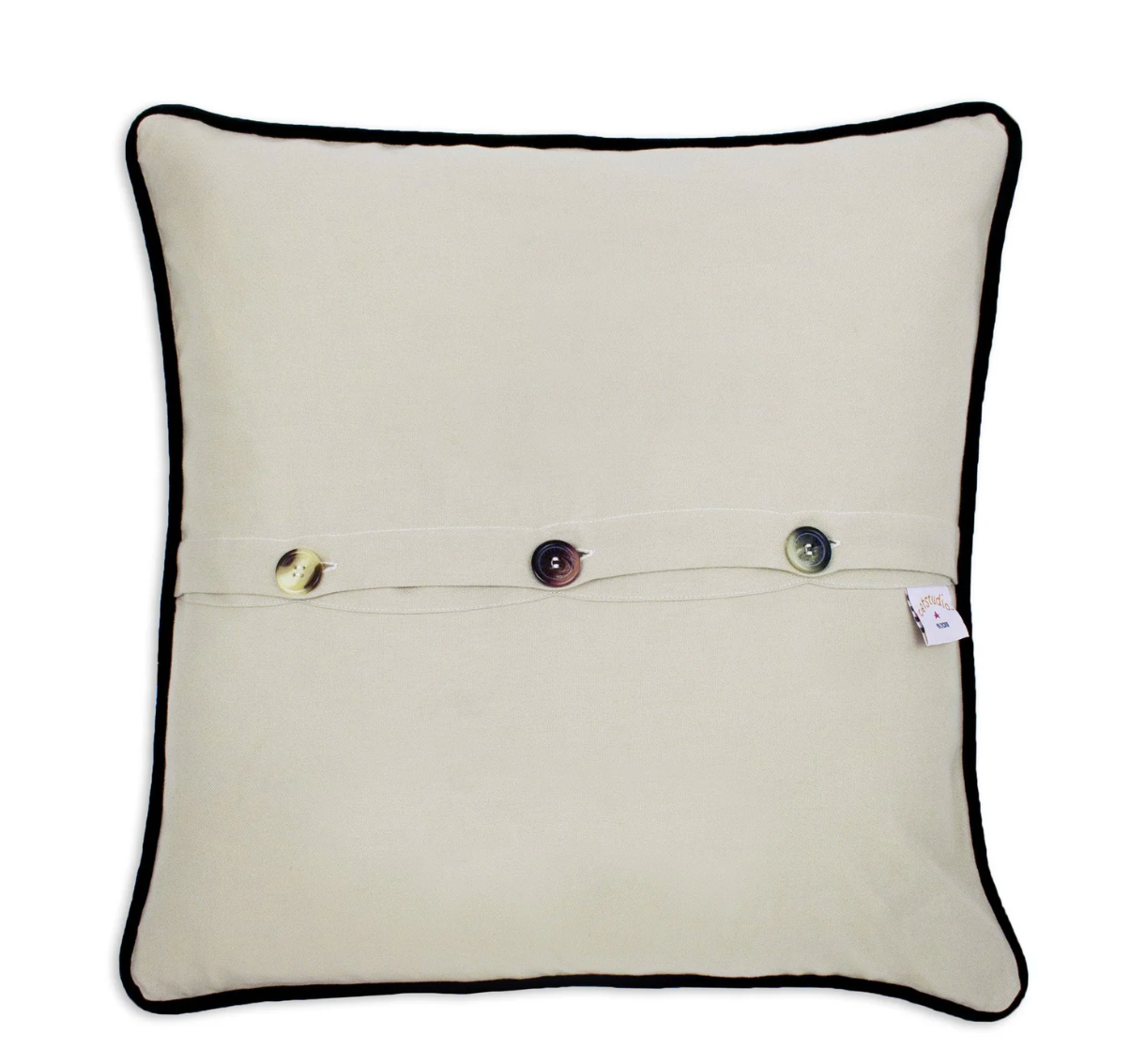 Ski Aspen Hand-Embroidered Pillow
