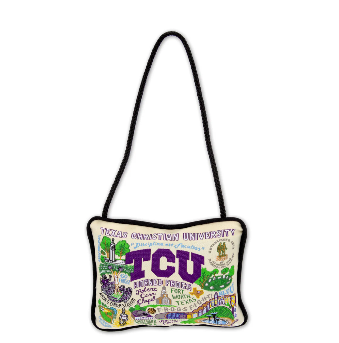 Texas Christian University (TCU) Mini Pillow Ornament