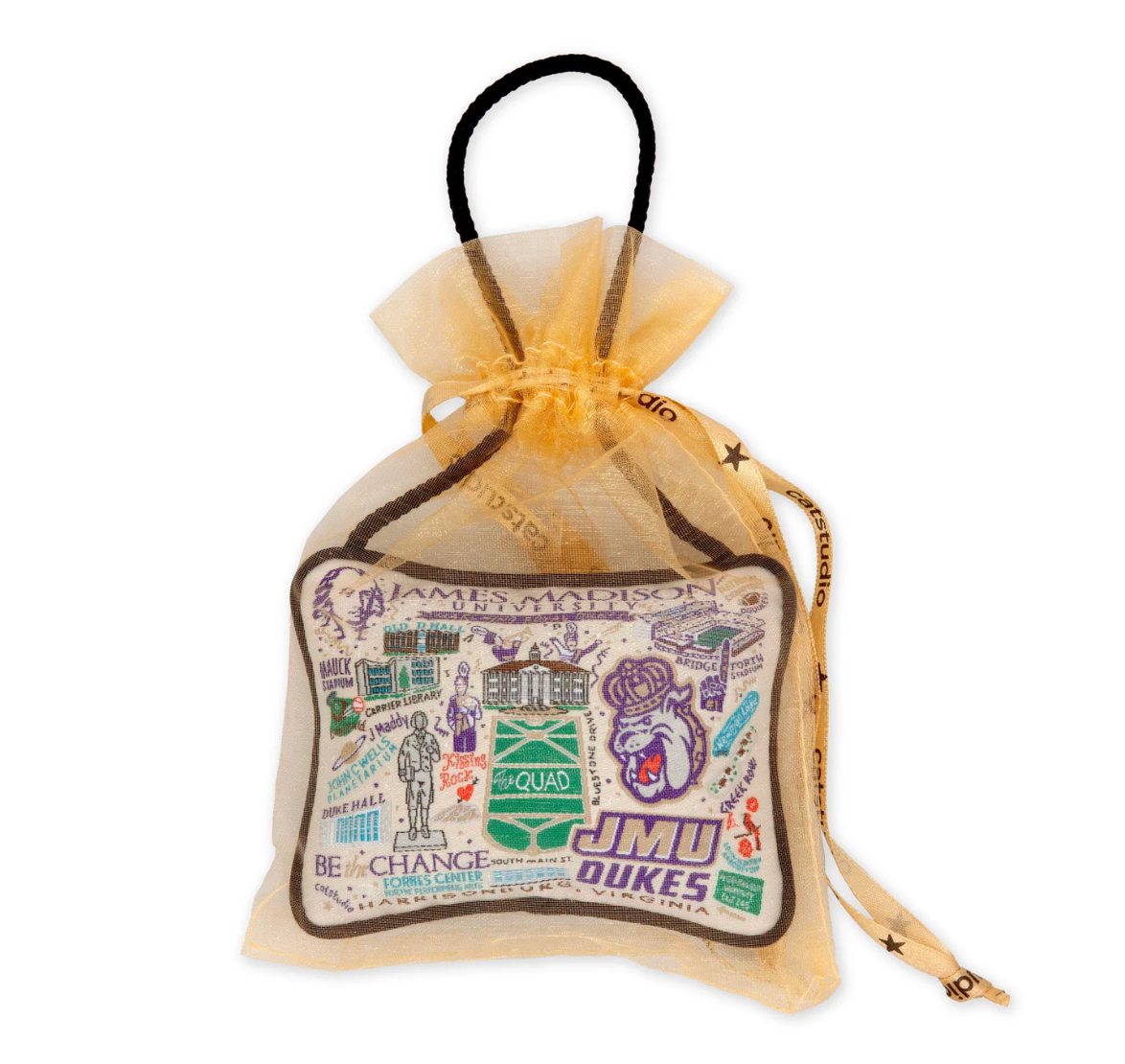 James Madison University Mini Pillow Ornament