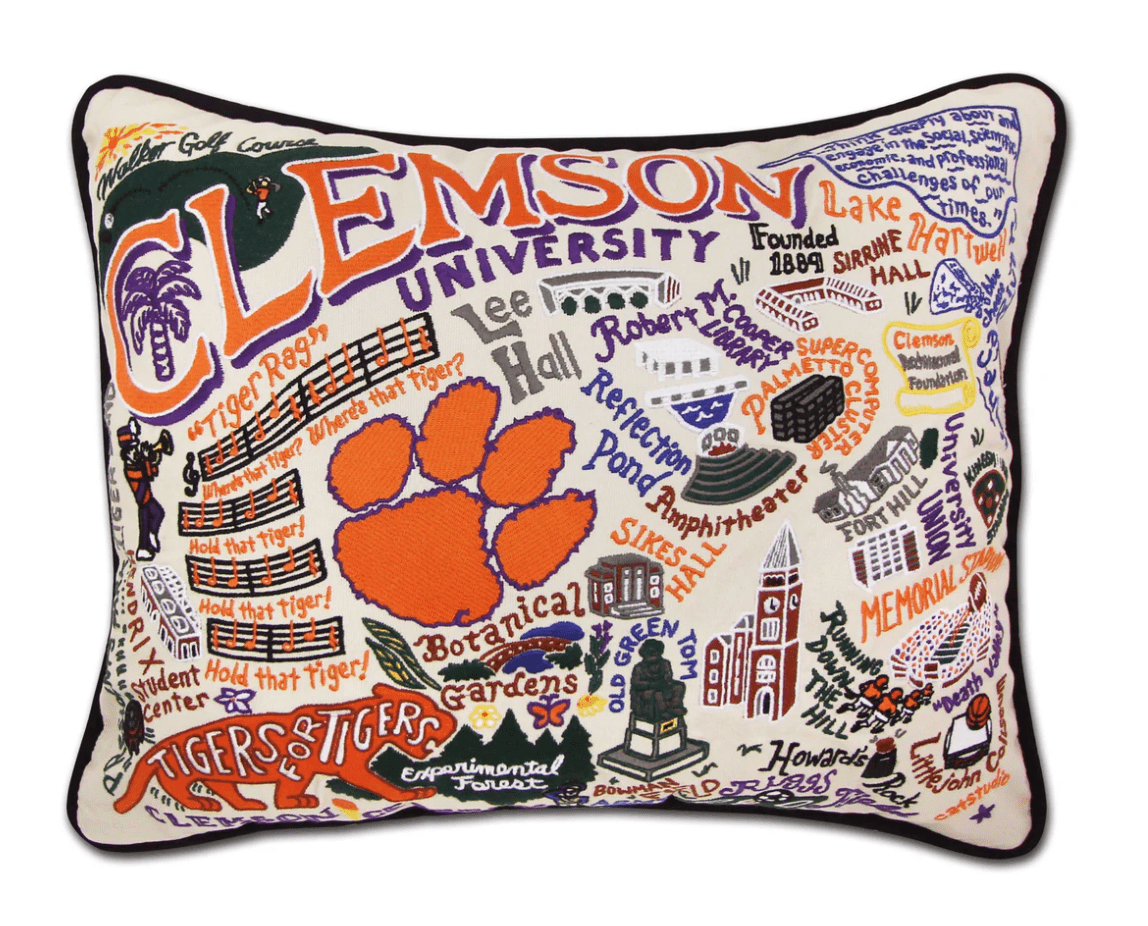 Clemson University Collegiate Pillow - Veranda Cafe & Mercantile
