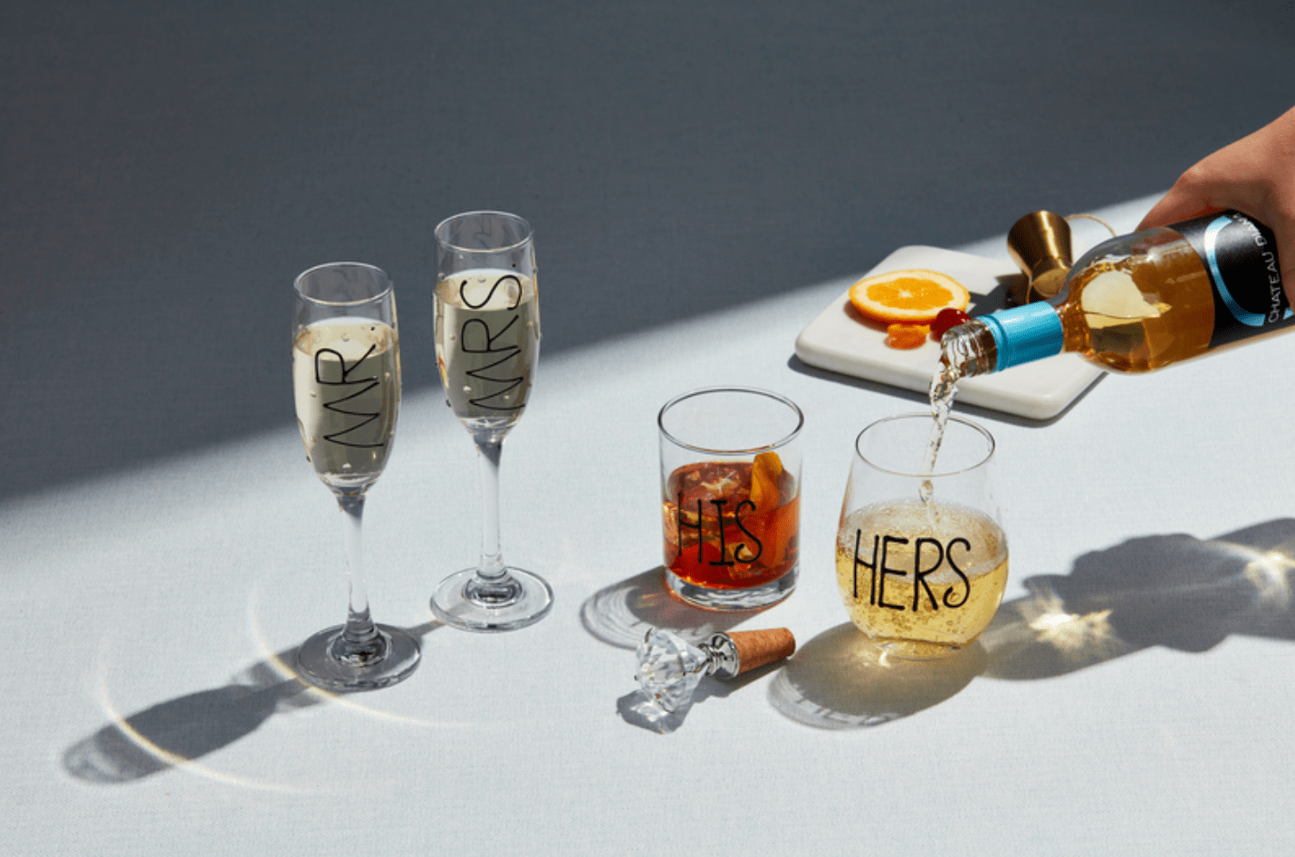 His & Hers Glass & Stopper Sets - Veranda Cafe & Mercantile