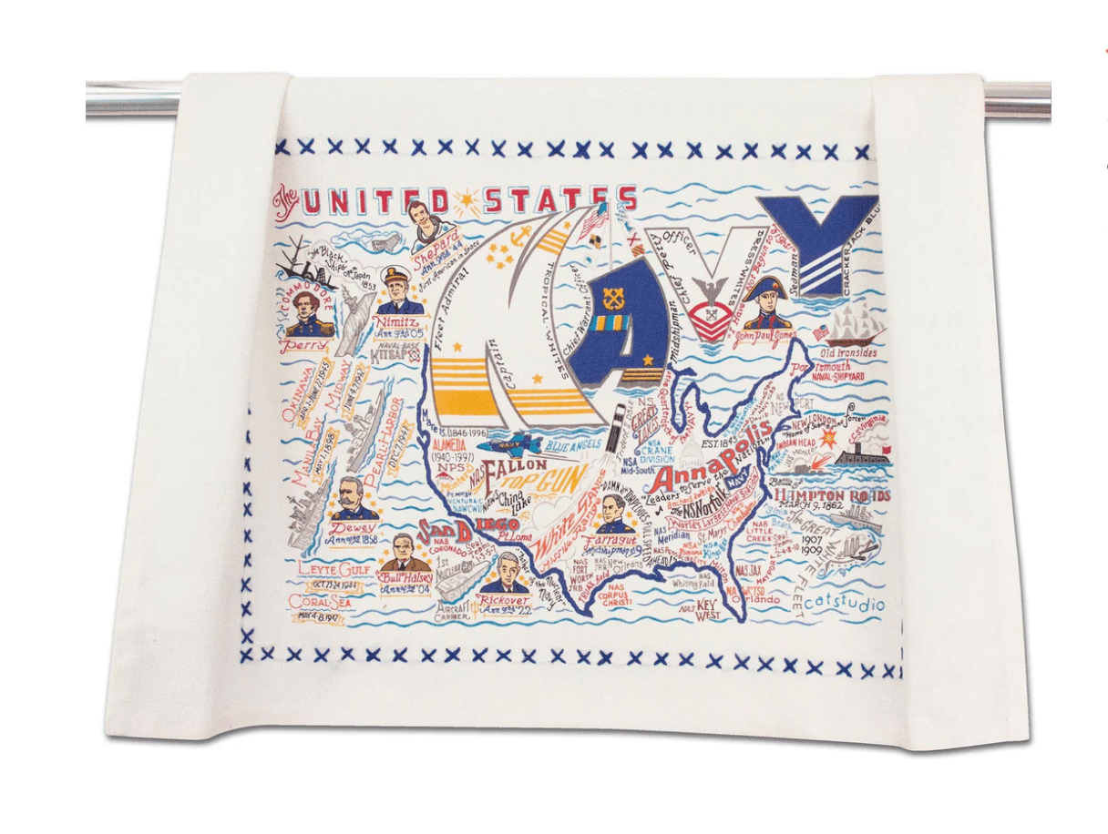 Navy Dish Towel - Veranda Cafe & Mercantile