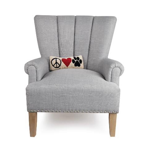 Peace Heart Paw Hook Pillow - Veranda Cafe & Mercantile