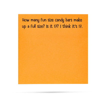 How many fun size candy bars Little Notes