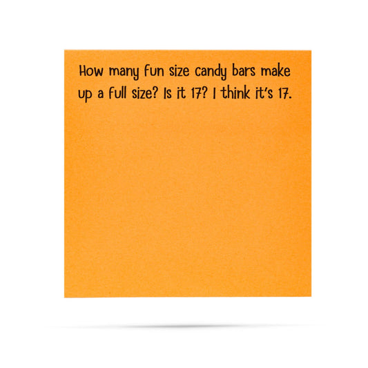 How many fun size candy bars Little Notes