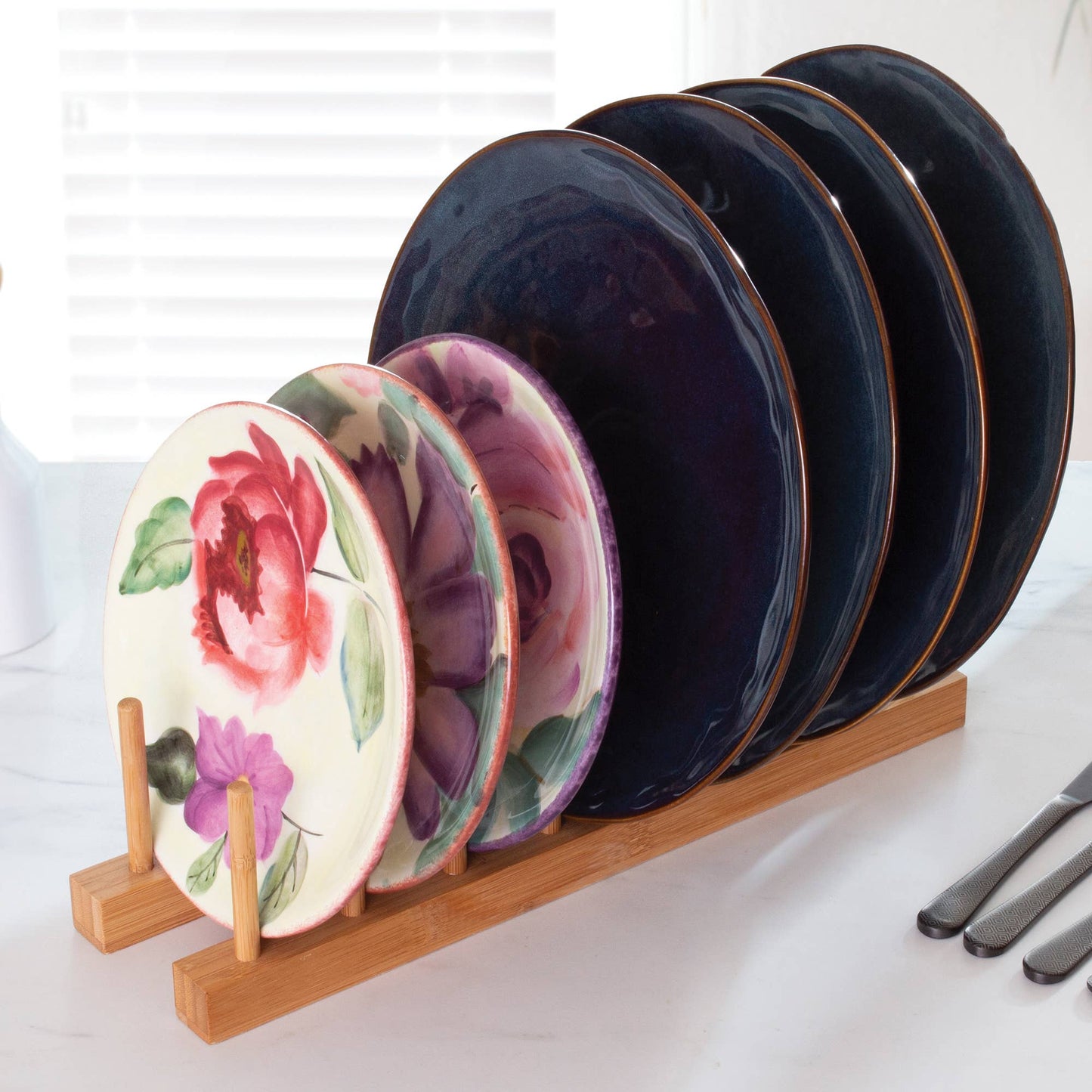 7 Slot Bamboo Rack