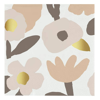 Ceramic Napkin Tray + Napkin - Blush Flowers