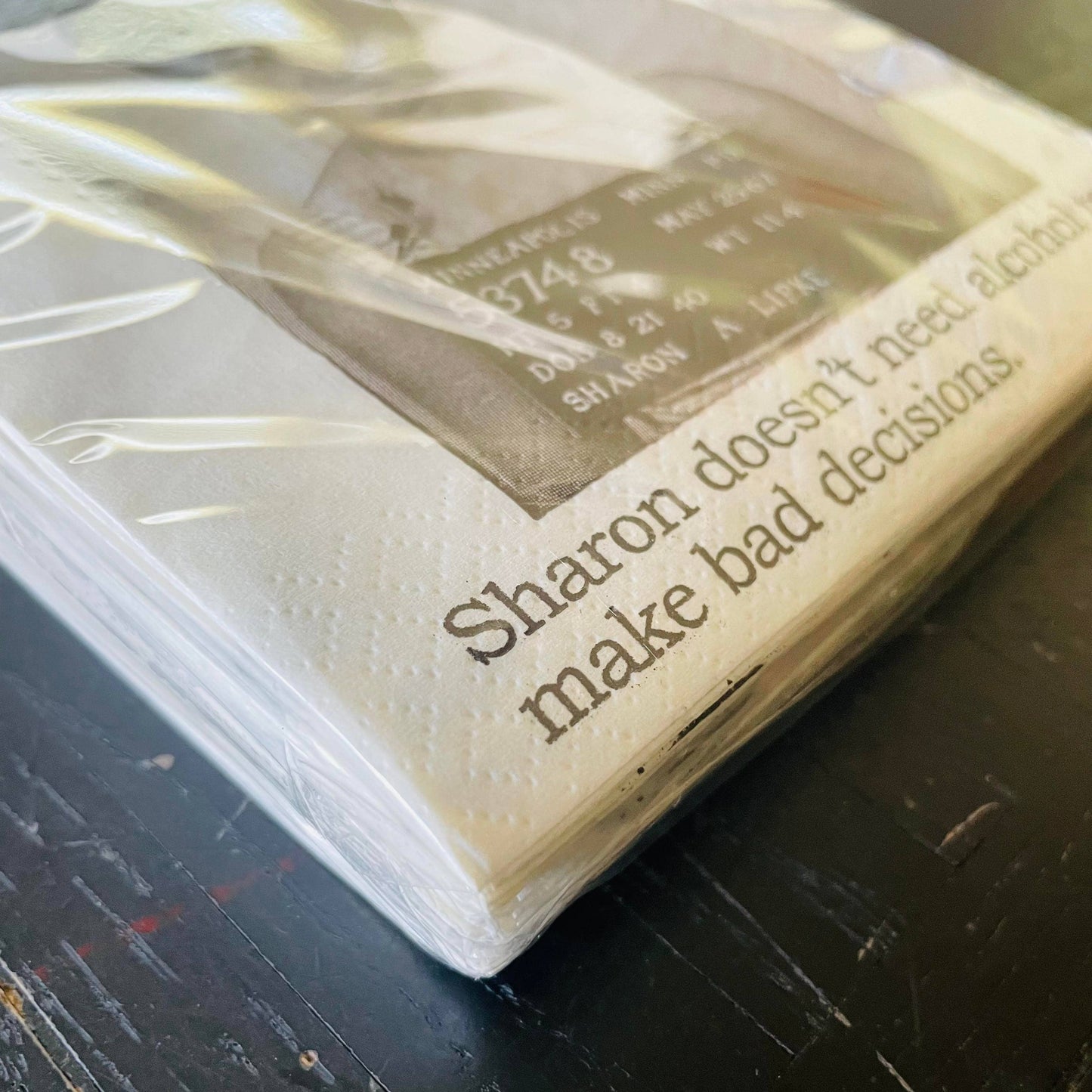 Sharon doesn't need alcohol Cocktail Napkins