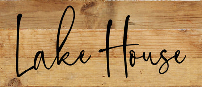 Lake house / 14"x6" Reclaimed Wood Sign