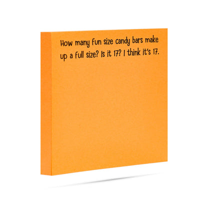 How many fun size candy bars Little Notes