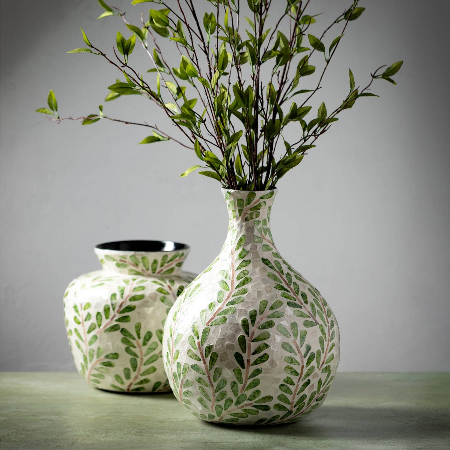 Leaf Pattern Bouquet Vase