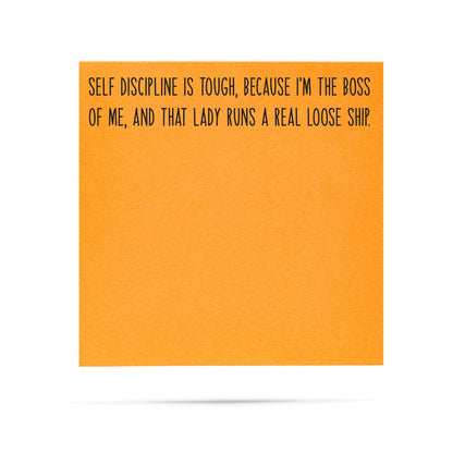 Self discipline is tough Little Notes