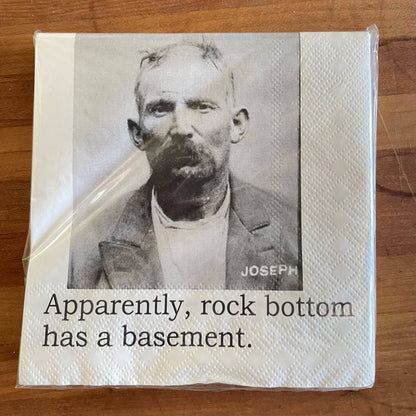 Apparently, rock bottom Cocktail Napkins
