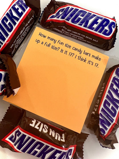 How many fun size candy bars Little Notes
