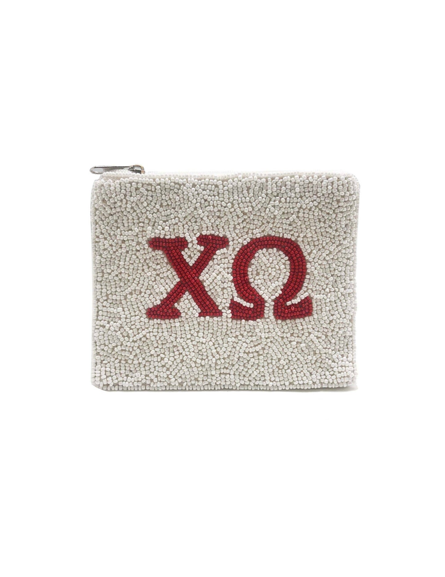 Chi Omega Beaded Pouch