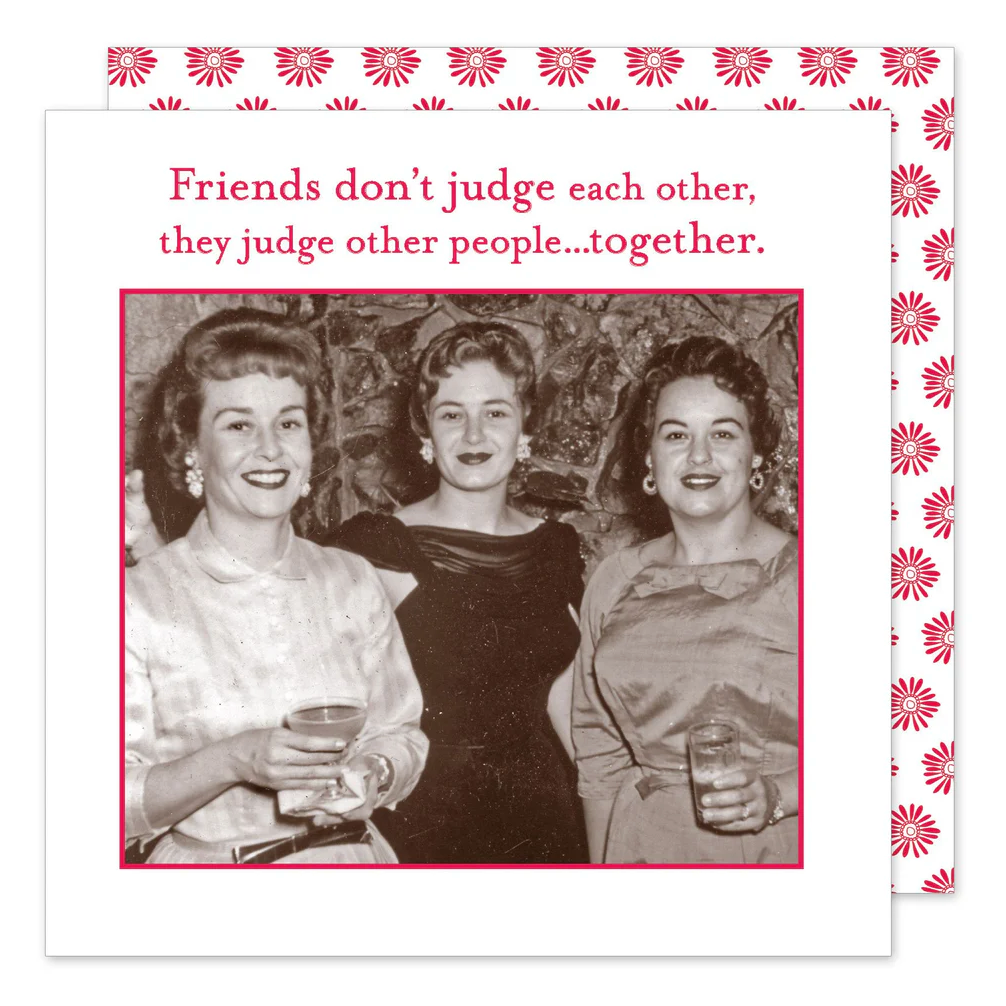 Friends Don't Judge Beverage Napkins
