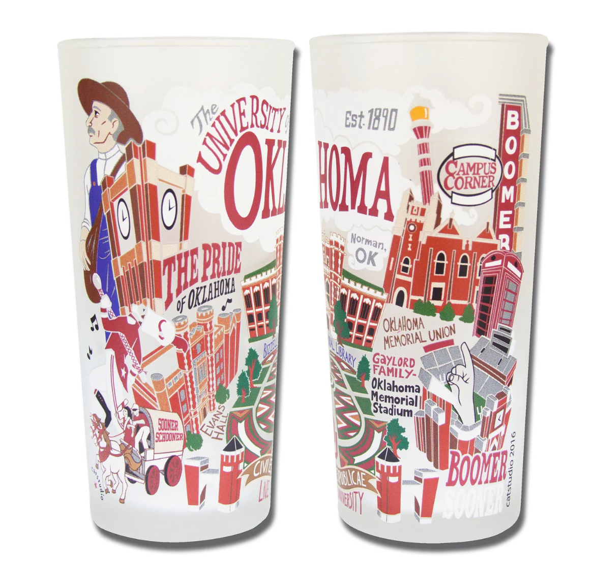 University of Oklahoma Drinking Glass Set