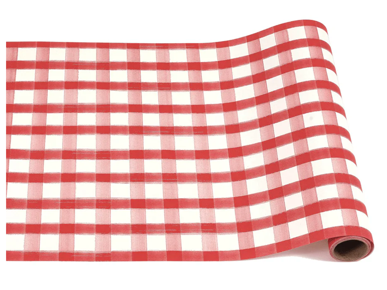 Red Painted Check Runner