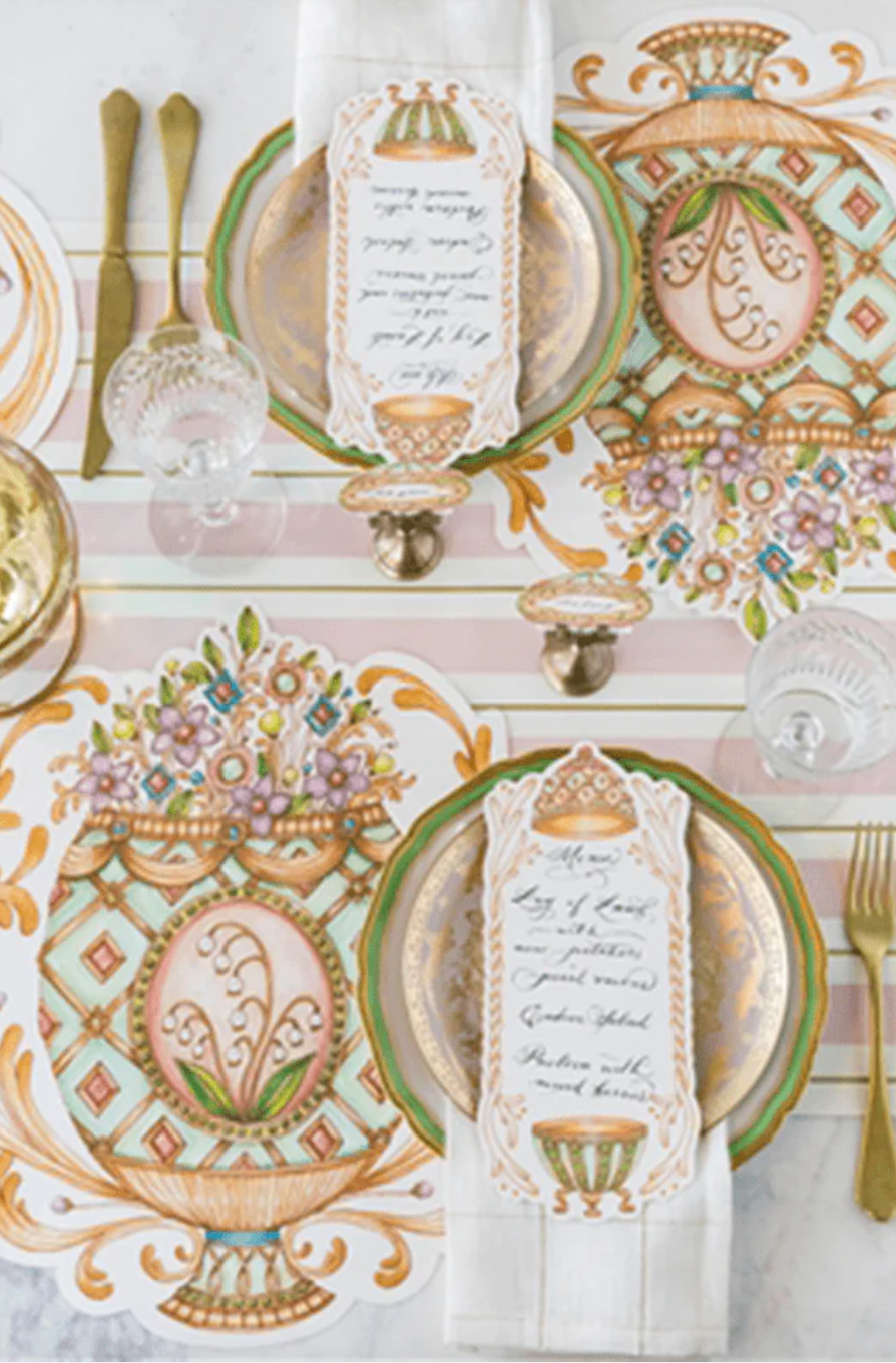 Pink & Gold Awning Stripe Runner