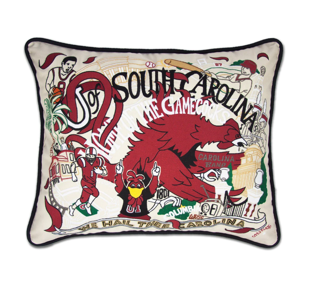 University of South Carolina Embroidered Pillow