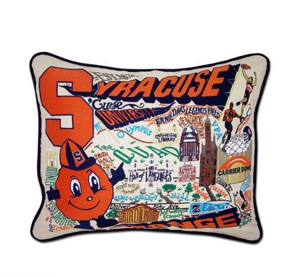 Syracuse University Embroidered Pillow