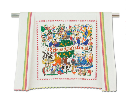12 Days of Christmas Dish Towel