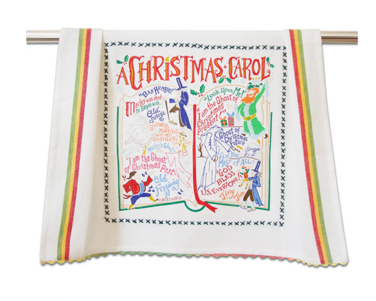 Christmas Carol Dish Towel