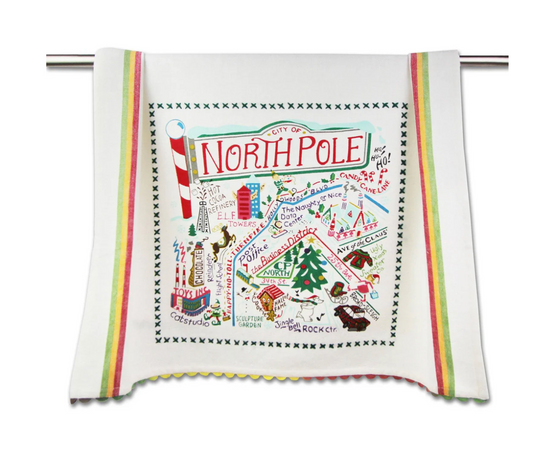 North Pole City Dish Towel