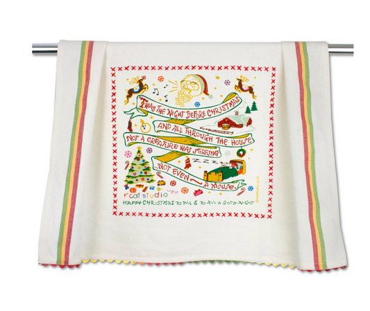Night Before Christmas Dish Towel